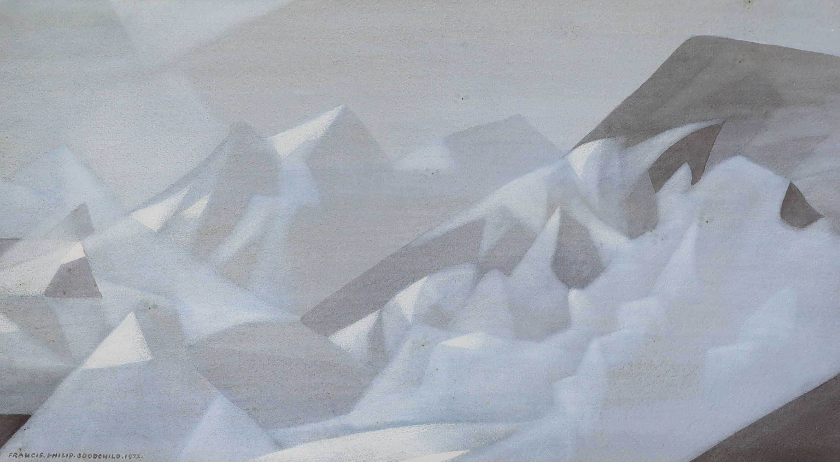 Francis Philip Goodchild (1904-1997), pastel, 'Spirit of the Dartmoor Moon', signed and dated 1972, 40 x 75cm